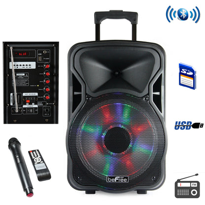 beFree Sound 12 Inch Bluetooth Rechargeable Party Speaker With