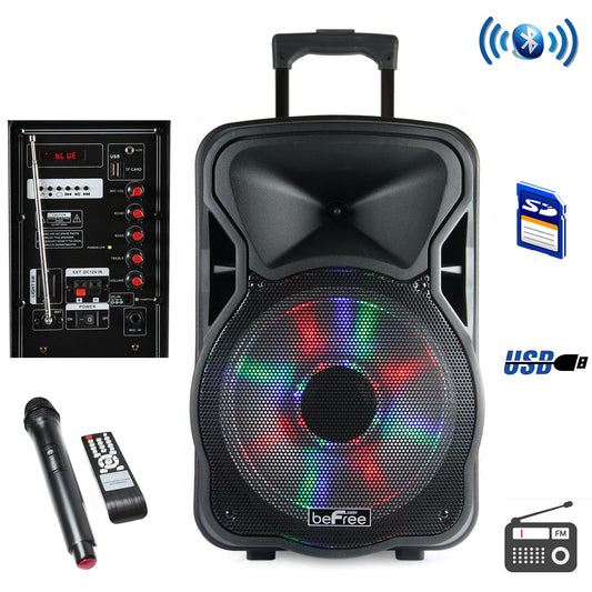 beFree Sound 12 Inch Bluetooth Rechargeable Party Speaker With