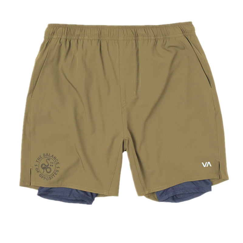 Summer 2 in 1 Athletic Shorts Men's