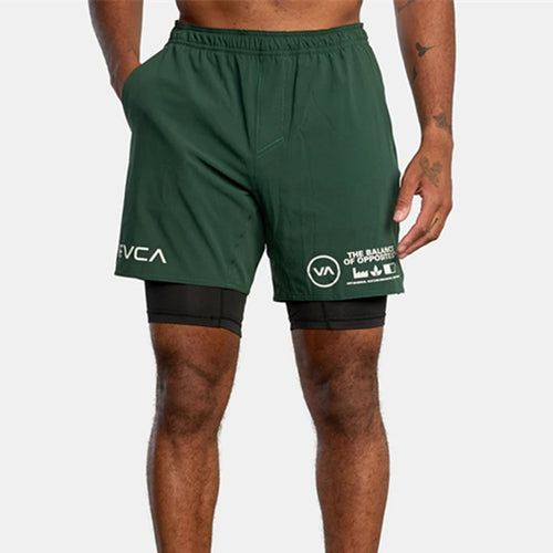 Summer 2 in 1 Athletic Shorts Men's