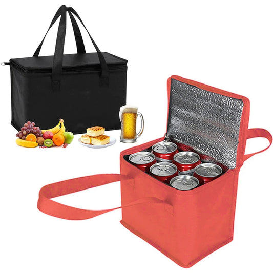 Portable Lunch Cooler Bag Folding Insulation Picnic Ice Pack Food