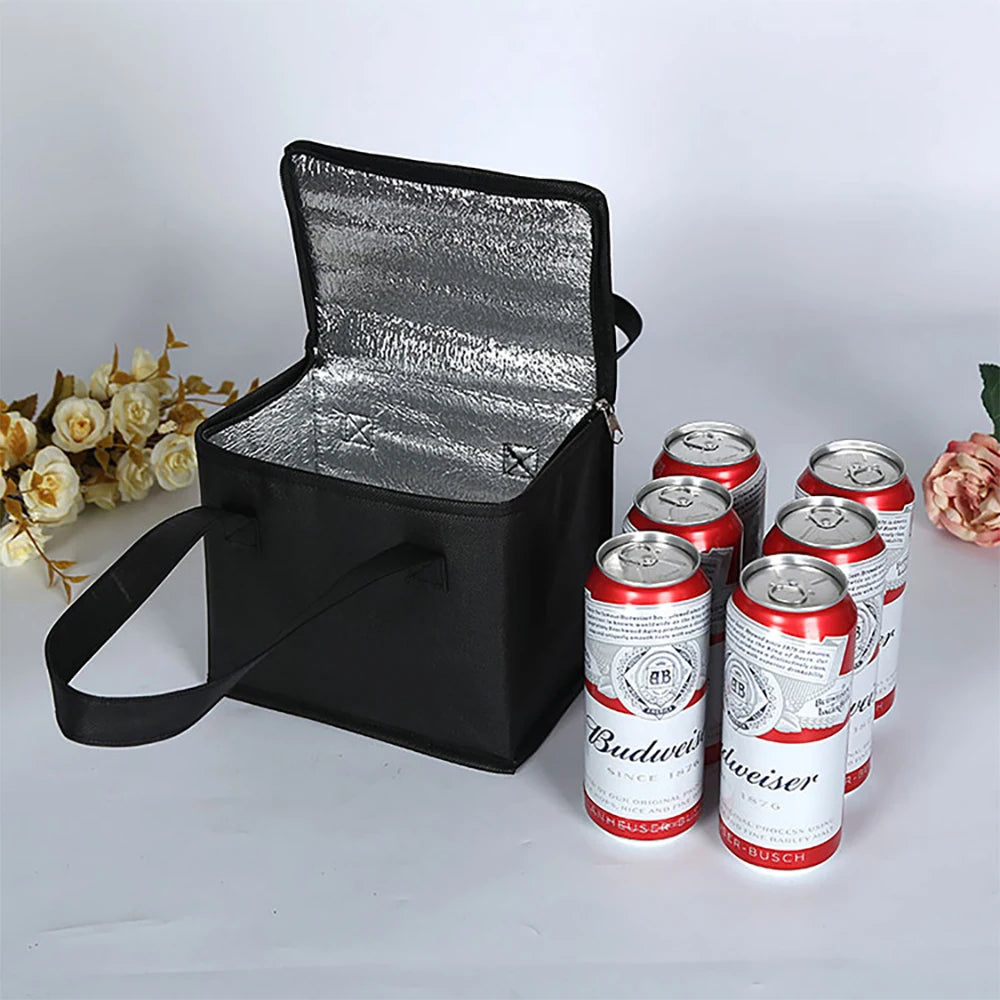 Portable Lunch Cooler Bag Folding Insulation Picnic Ice Pack Food