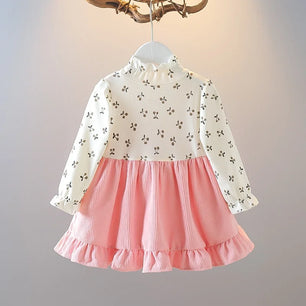 Kid Girl Floral Lovely Bear Strap Style Dress