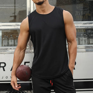 Men'S Sports Vest Summer Sleeveless Round Neck