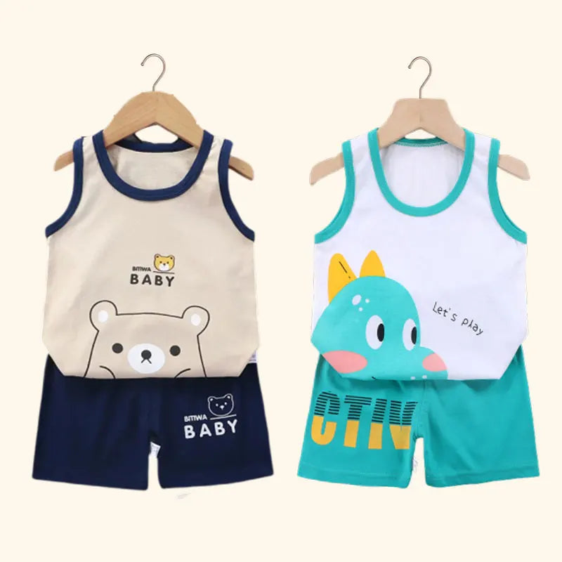 2PCS Children Clothing Vest Suit