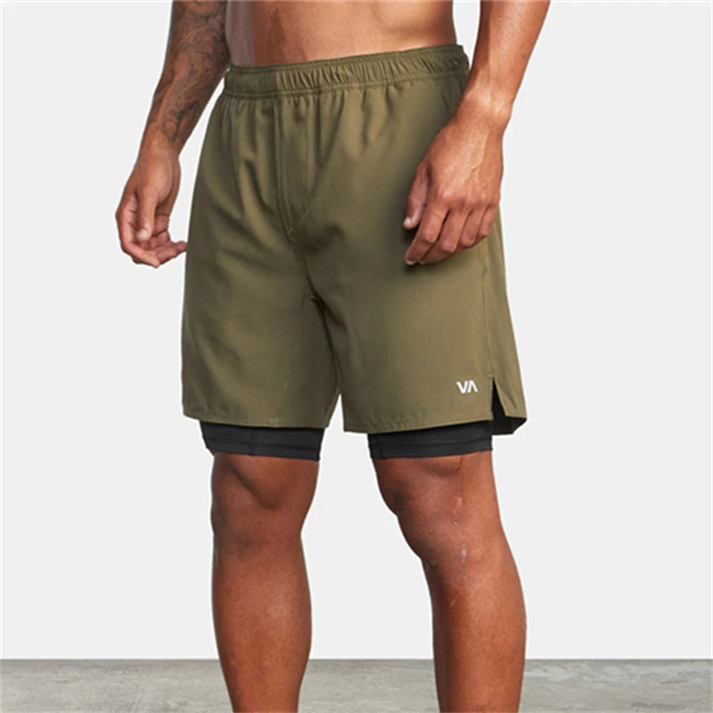 Summer 2 in 1 Athletic Shorts Men's