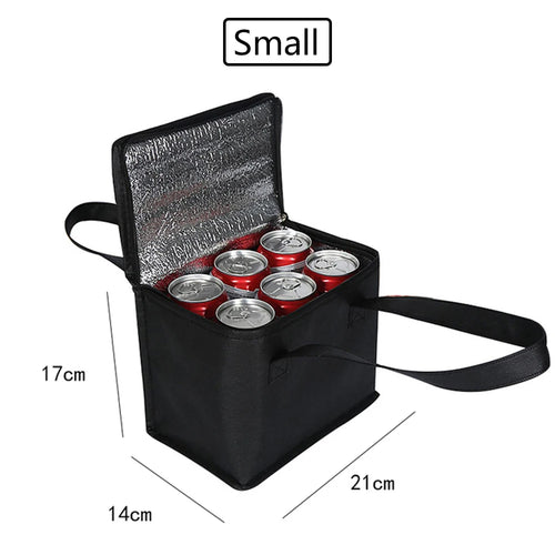 Portable Lunch Cooler Bag Folding Insulation Picnic Ice Pack Food
