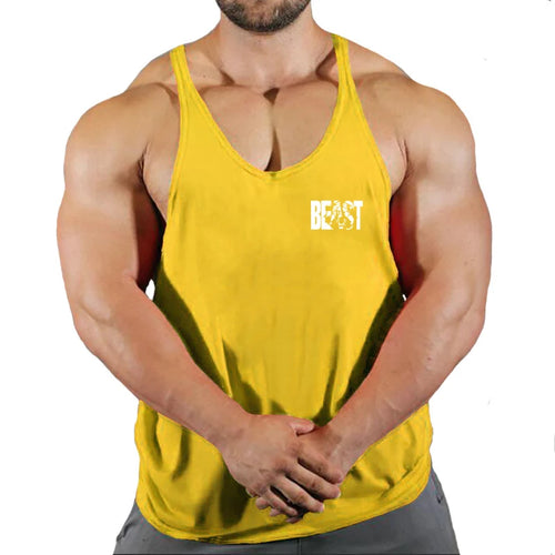 Men Muscle Beast Sleeveless Slim Tee Shirt Tank Top