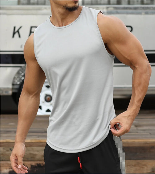 Men'S Sports Vest Summer Sleeveless Round Neck