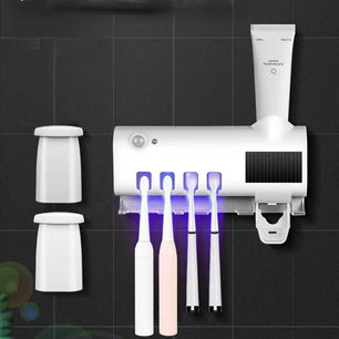 Holder Automatic Toothbrush Toothpaste Dispenser Set