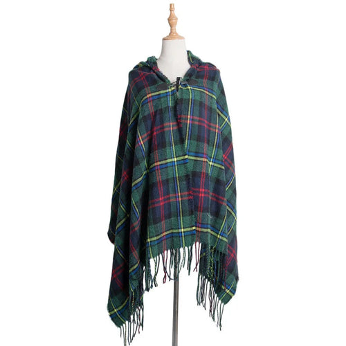 Hooded Open Stitch Loose Coat Big Hat Capes Women Winter Thick Outwear