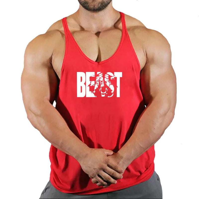 Men Muscle Beast Sleeveless Slim Tee Shirt Tank Top