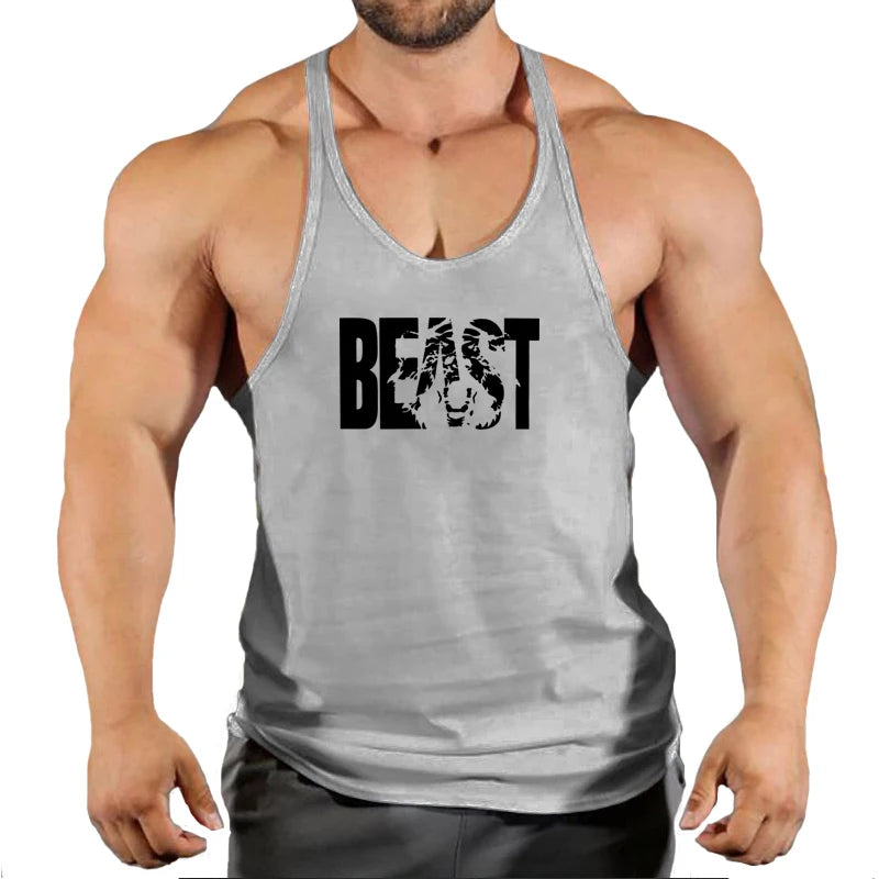 Men Muscle Beast Sleeveless Slim Tee Shirt Tank Top