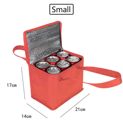 Portable Lunch Cooler Bag Folding Insulation Picnic Ice Pack Food