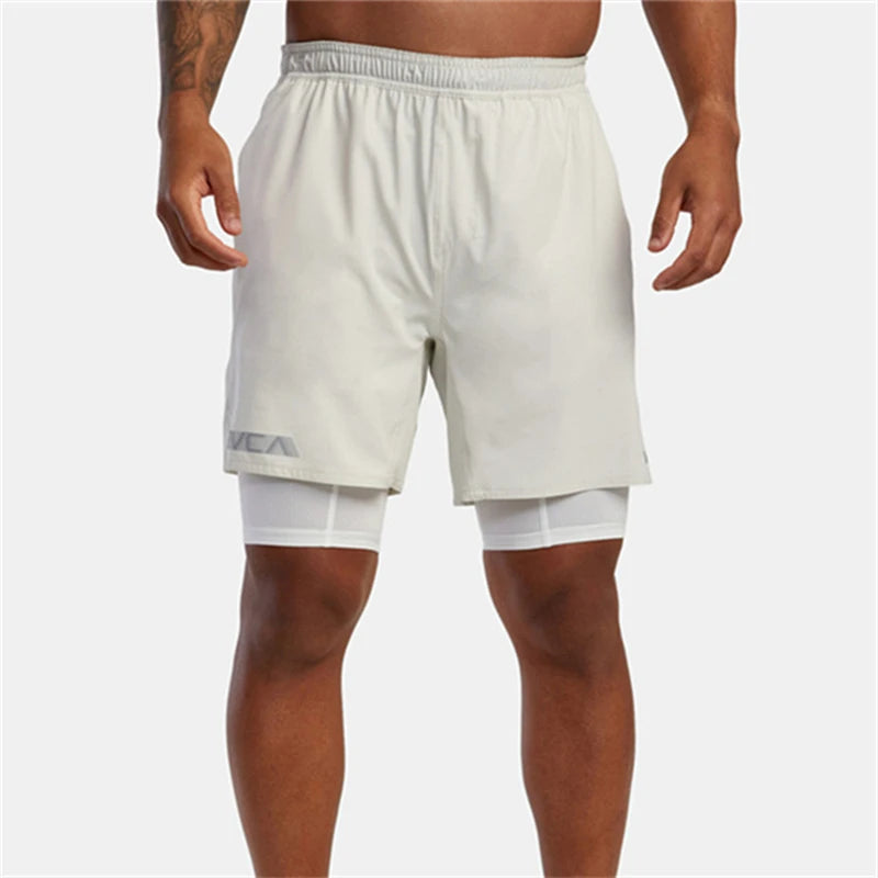 Summer 2 in 1 Athletic Shorts Men's