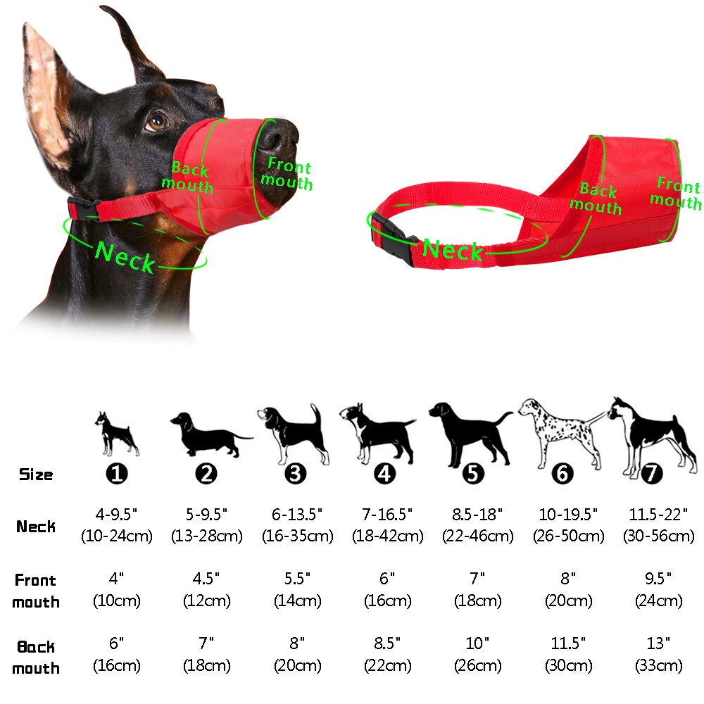 Small Large Dog Muzzle Anti Bite Dogs Muzzles Pet