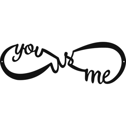 You Me and Us Infinity - Metal Wall Art
