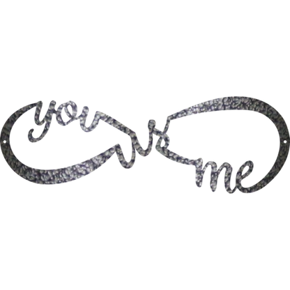 You Me and Us Infinity - Metal Wall Art