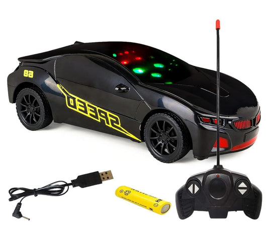 3D Famous Car with Flashing Light, Radio Control Race car for Kids